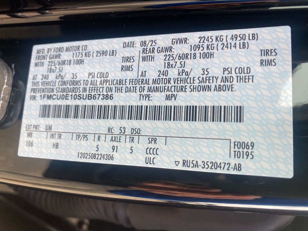 2025 Ford Escape Plug-In Hybrid Base