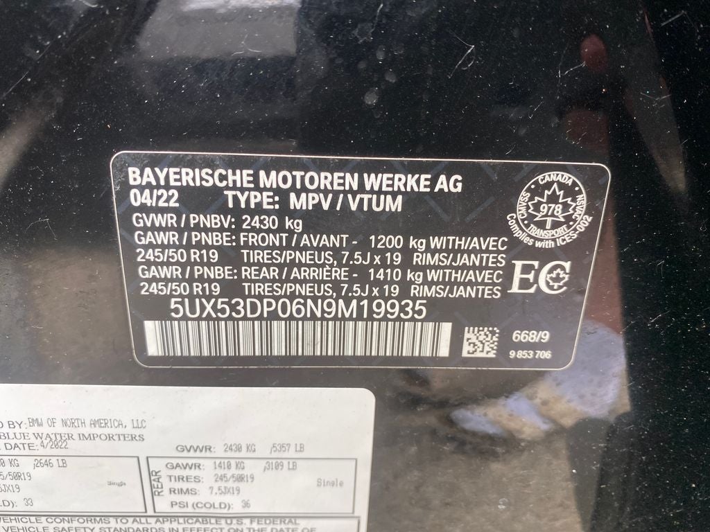 2022 BMW X3 xDrive30i